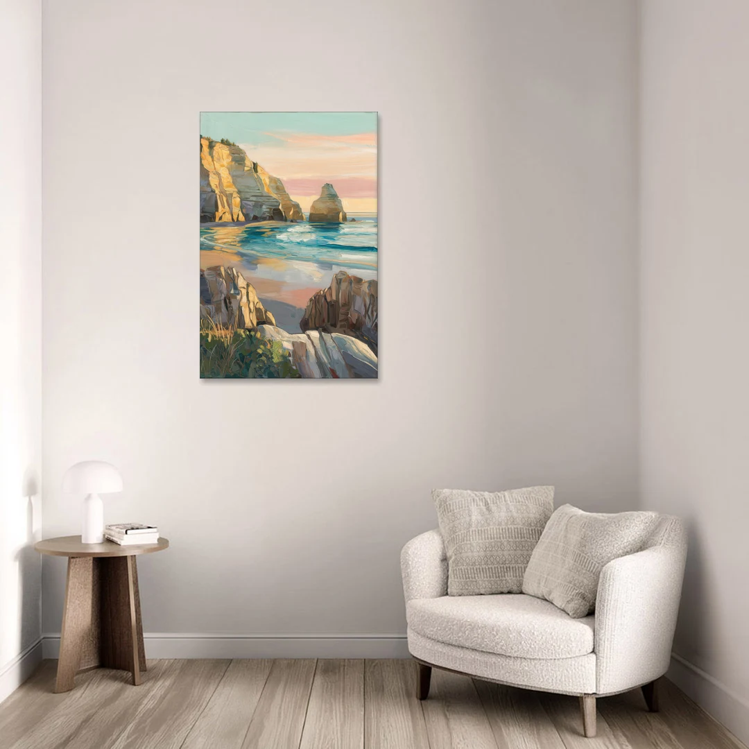 Bandon Ocean Cliffs - Canvas Wall Art - Sofa - 24x36