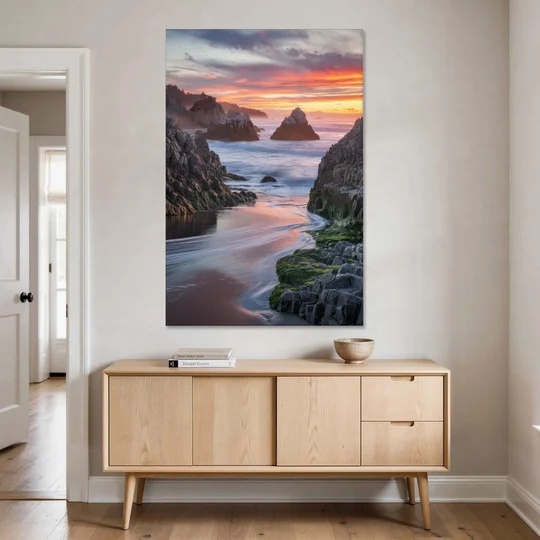 Bandon Rocky Shoreline - Canvas Wall Art - Coffee Table - 40x60