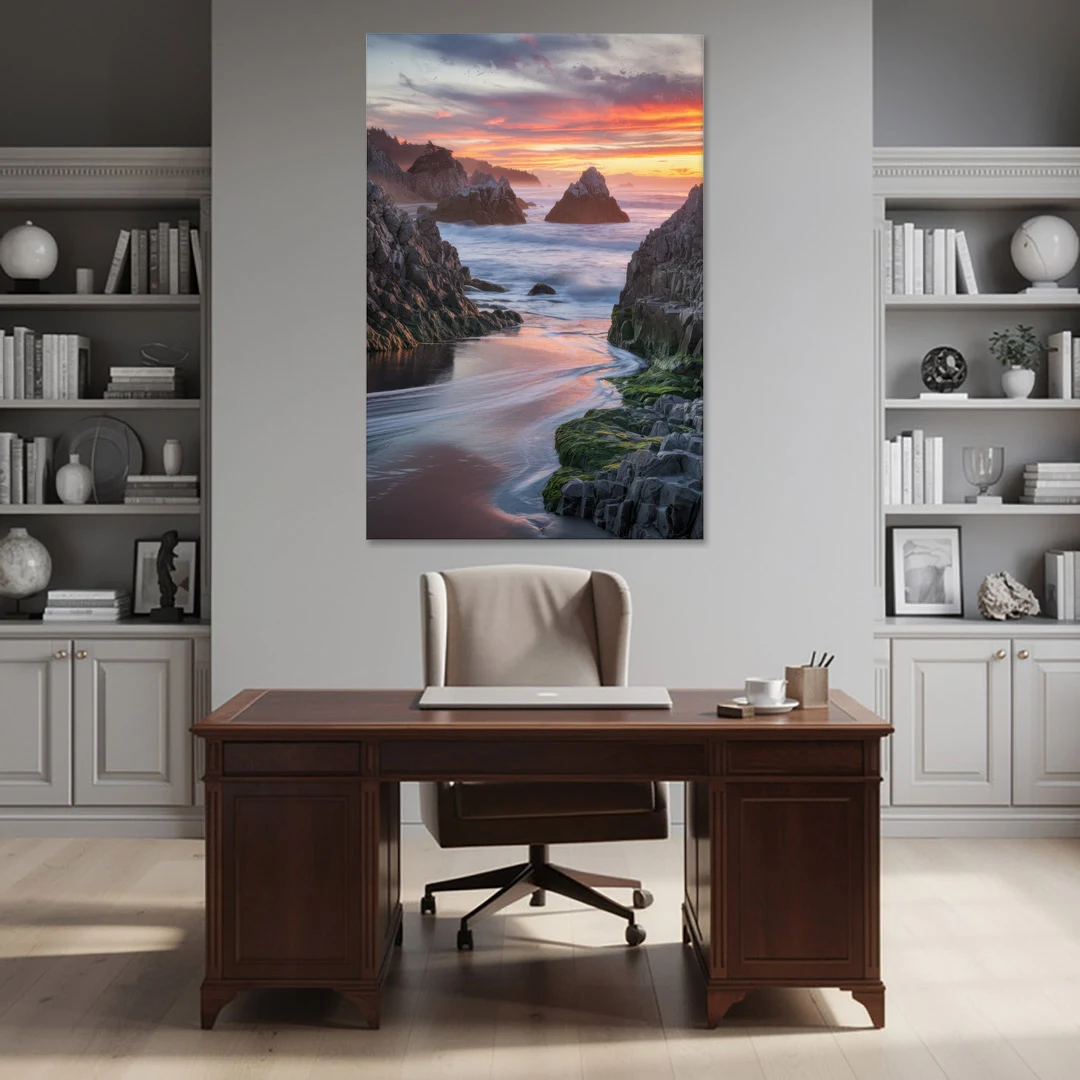 Bandon Rocky Shoreline - Canvas Wall Art - Office - 40x60