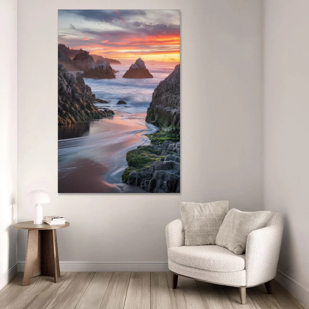 Bandon Rocky Shoreline - Canvas Wall Art - Sofa - 40x60