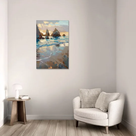 Bandon Seaside Serenity - Canvas Wall Art - Sofa - 24x36