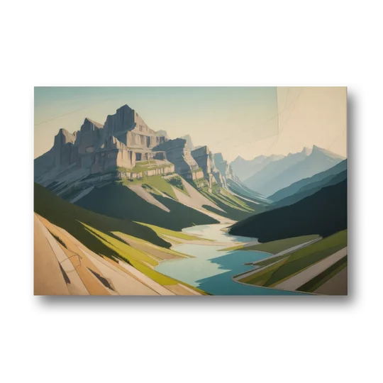 Banff Alpine Peaks - Canvas Wall Art - Front