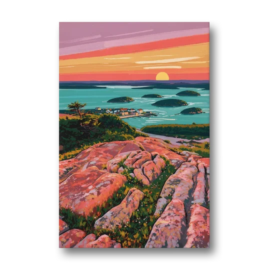 Bar Harbor Acadia National Park - Canvas Wall Art - Front