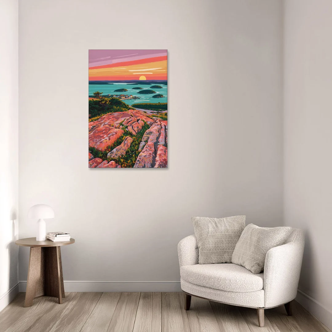 Bar Harbor Acadia National Park - Canvas Wall Art - Sofa - 24x36