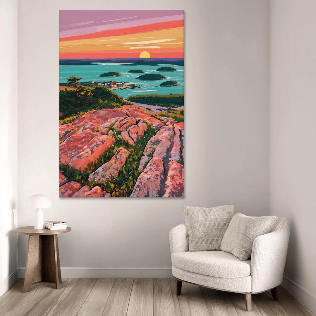 Bar Harbor Acadia National Park - Canvas Wall Art - Sofa - 40x60