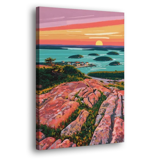 Bar Harbor Acadia National Park - Canvas Wall Art - Side