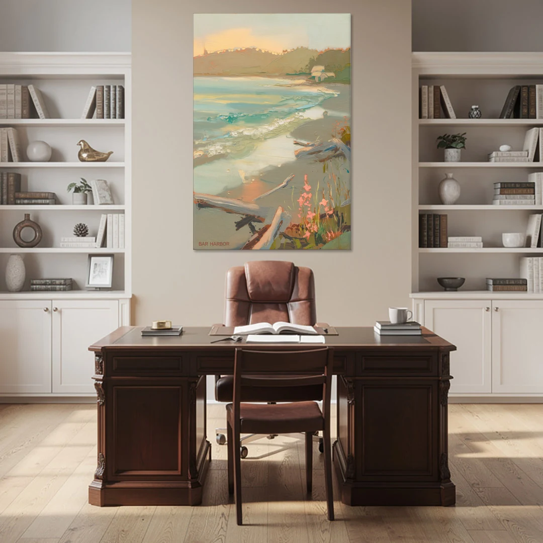 Bar Harbor Coastal Serenity - Canvas Wall Art - Office - 40x60