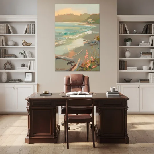 Bar Harbor Coastal Serenity - Canvas Wall Art - Office - 40x60