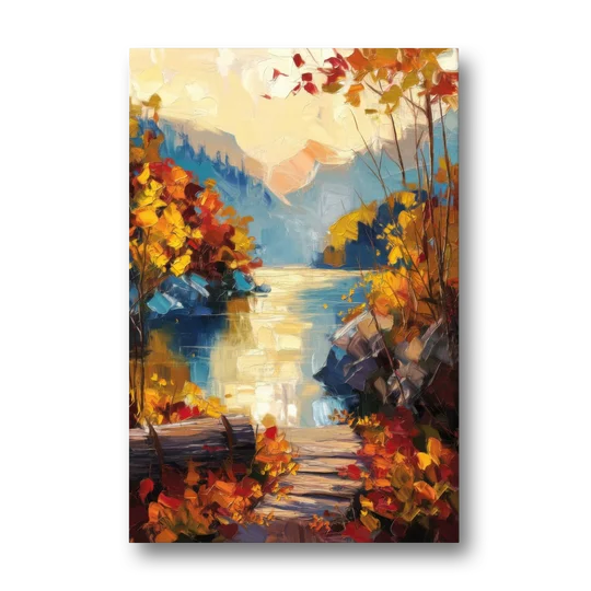 Bar Harbor Fall Foliage Views - Canvas Wall Art - Front