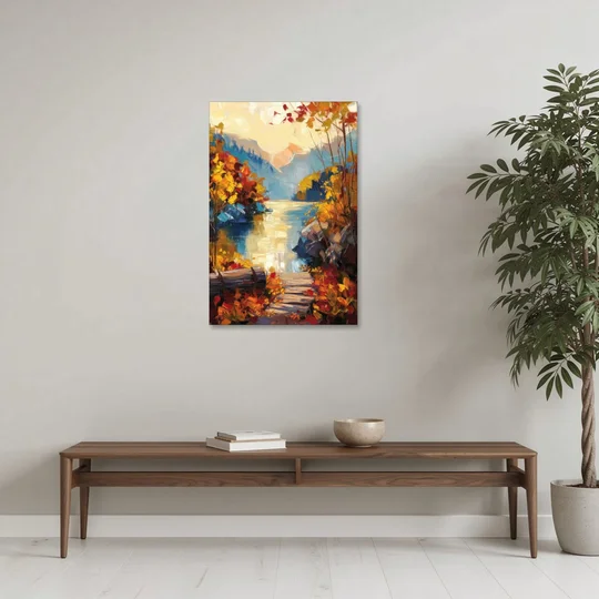 Bar Harbor Fall Foliage Views - Canvas Wall Art - Coffee Table - 24x36
