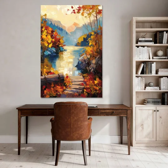 Bar Harbor Fall Foliage Views - Canvas Wall Art - Office - 40x60