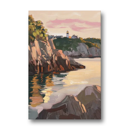 Bar Harbor Scenic Coastline - Canvas Wall Art - Front
