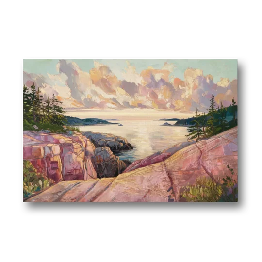 Bar Harbor Sunrise Over Acadia - Canvas Wall Art - Front