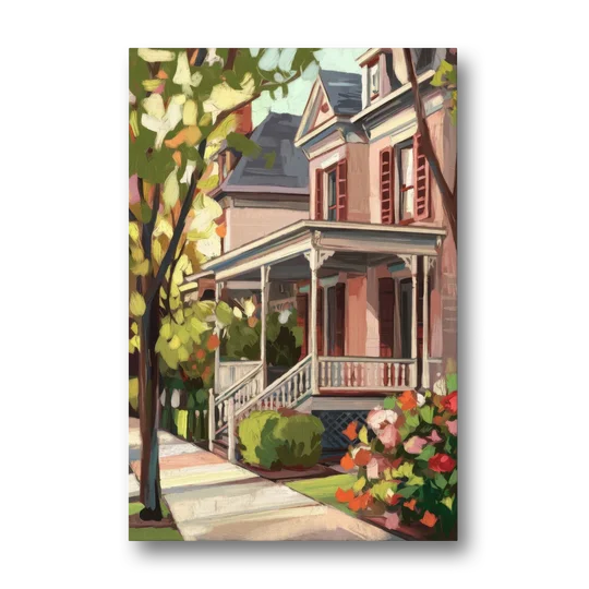 Baton Rouge Garden District Charm - Canvas Wall Art - Front
