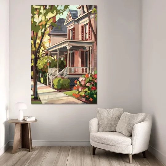 Baton Rouge Garden District Charm - Canvas Wall Art - Sofa - 40x60