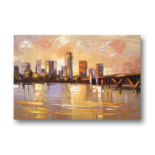 Baton Rouge Mississippi River View - Canvas Wall Art - Front