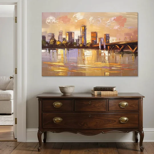 Baton Rouge Mississippi River View - Canvas Wall Art - Coffee Table - 60x40