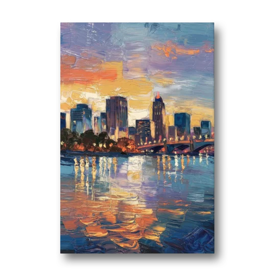 Baton Rouge Riverfront Beauty - Canvas Wall Art - Front
