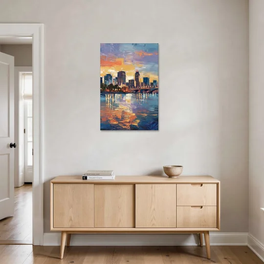 Baton Rouge Riverfront Beauty - Canvas Wall Art - Coffee Table - 24x36