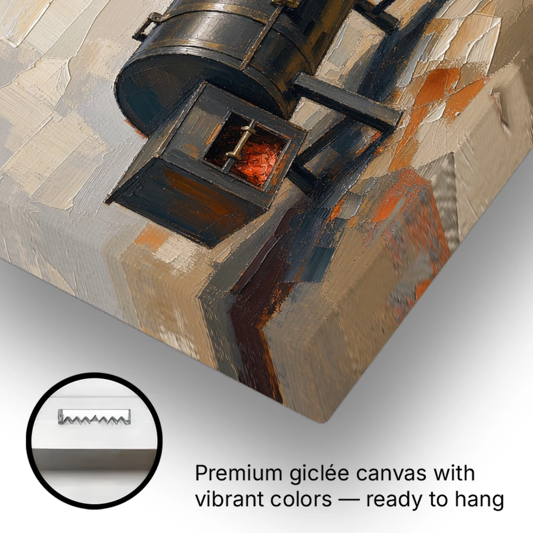 BBQ Decor Low and Slow Offset Smoker - Canvas Wall Art - Gallery Wrap Corner