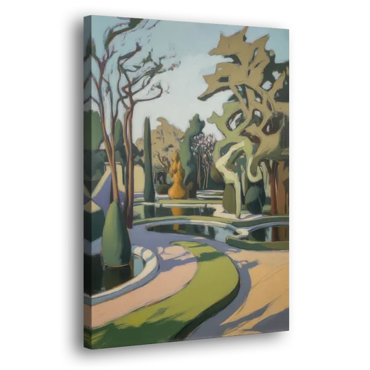 Benrath Palace Gardens - Canvas Wall Art - Side
