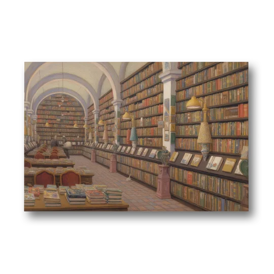 Biblioteca Palafoxiana - Canvas Wall Art - Front