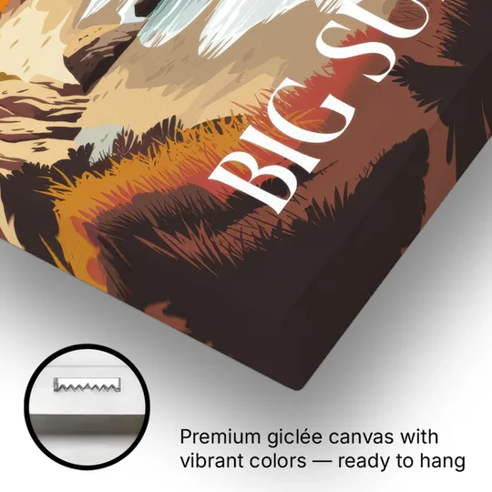 Big Sur Golden Hour - Canvas Wall Art - Gallery Wrap Corner