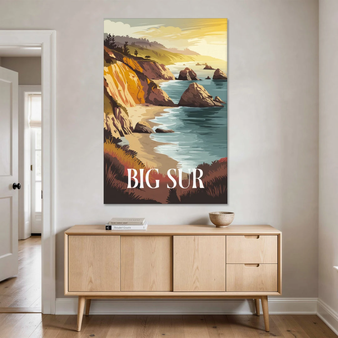 Big Sur Golden Hour - Canvas Wall Art - Coffee Table - 40x60