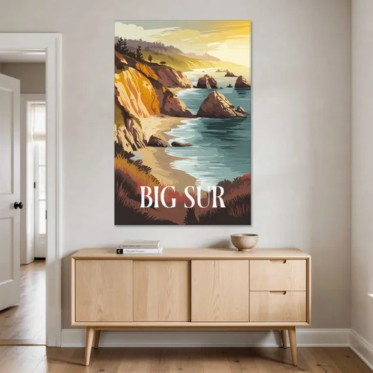 Big Sur Golden Hour - Canvas Wall Art - Coffee Table - 40x60