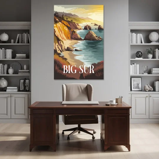 Big Sur Golden Hour - Canvas Wall Art - Office - 40x60