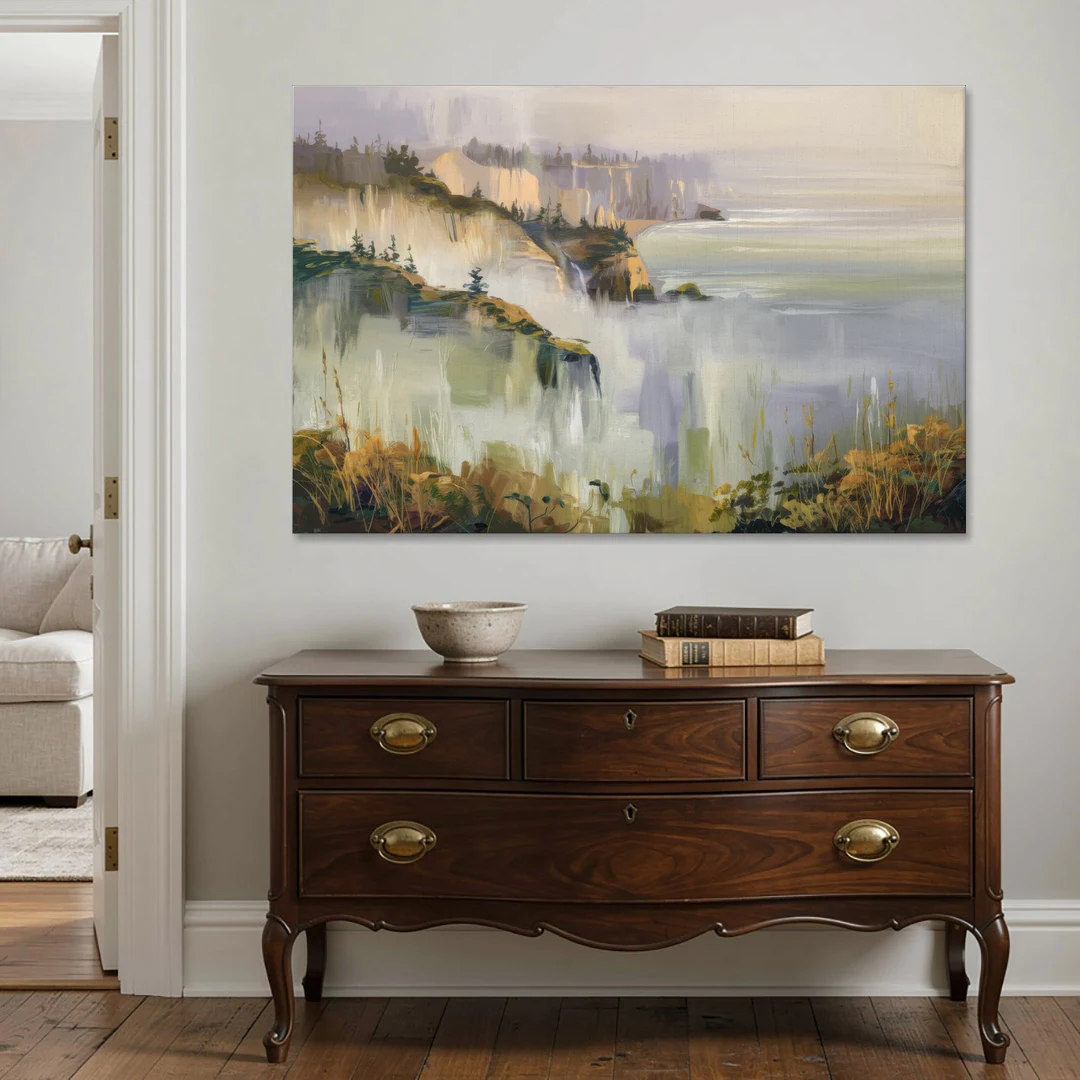 Big Sur Morning Fog - Canvas Wall Art - Coffee Table - 60x40