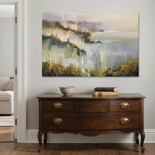 Big Sur Morning Fog - Canvas Wall Art - Coffee Table - 60x40