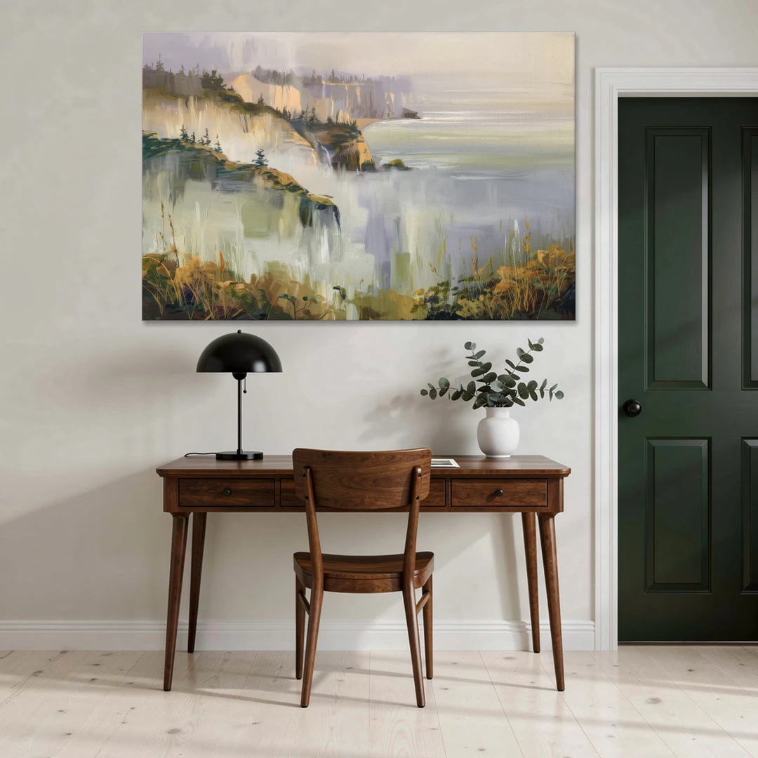 Big Sur Morning Fog - Canvas Wall Art - Office - 60x40