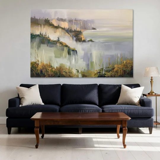 Big Sur Morning Fog - Canvas Wall Art - Sofa - 60x40