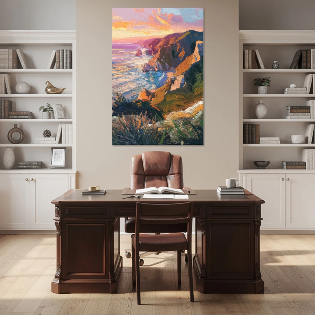 Big Sur Mountain Views - Canvas Wall Art - Office - 40x60