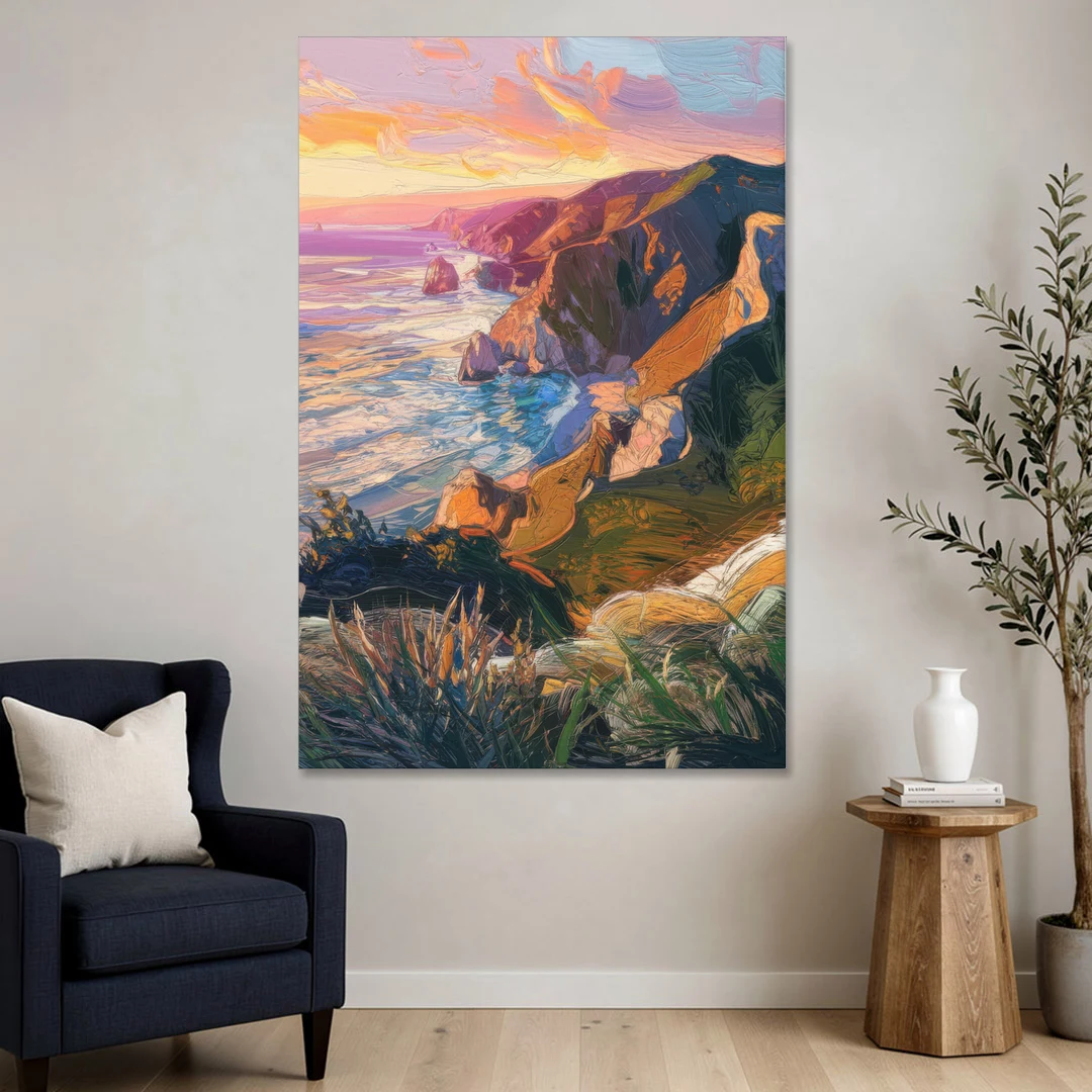 Big Sur Mountain Views - Canvas Wall Art - Sofa - 40x60
