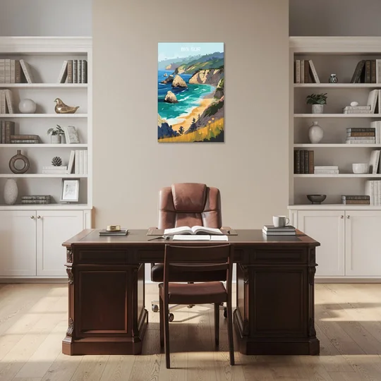 Big Sur Nature Escape - Canvas Wall Art - Office - 24x36