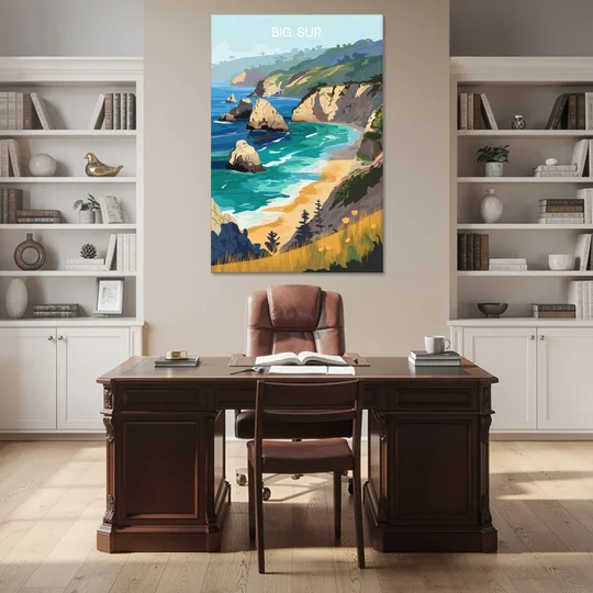 Big Sur Nature Escape - Canvas Wall Art - Office - 40x60