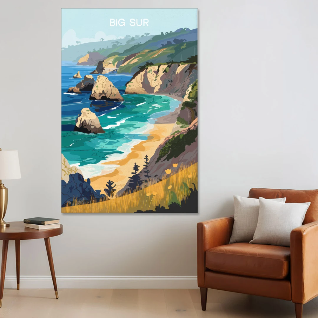 Big Sur Nature Escape - Canvas Wall Art - Sofa - 40x60