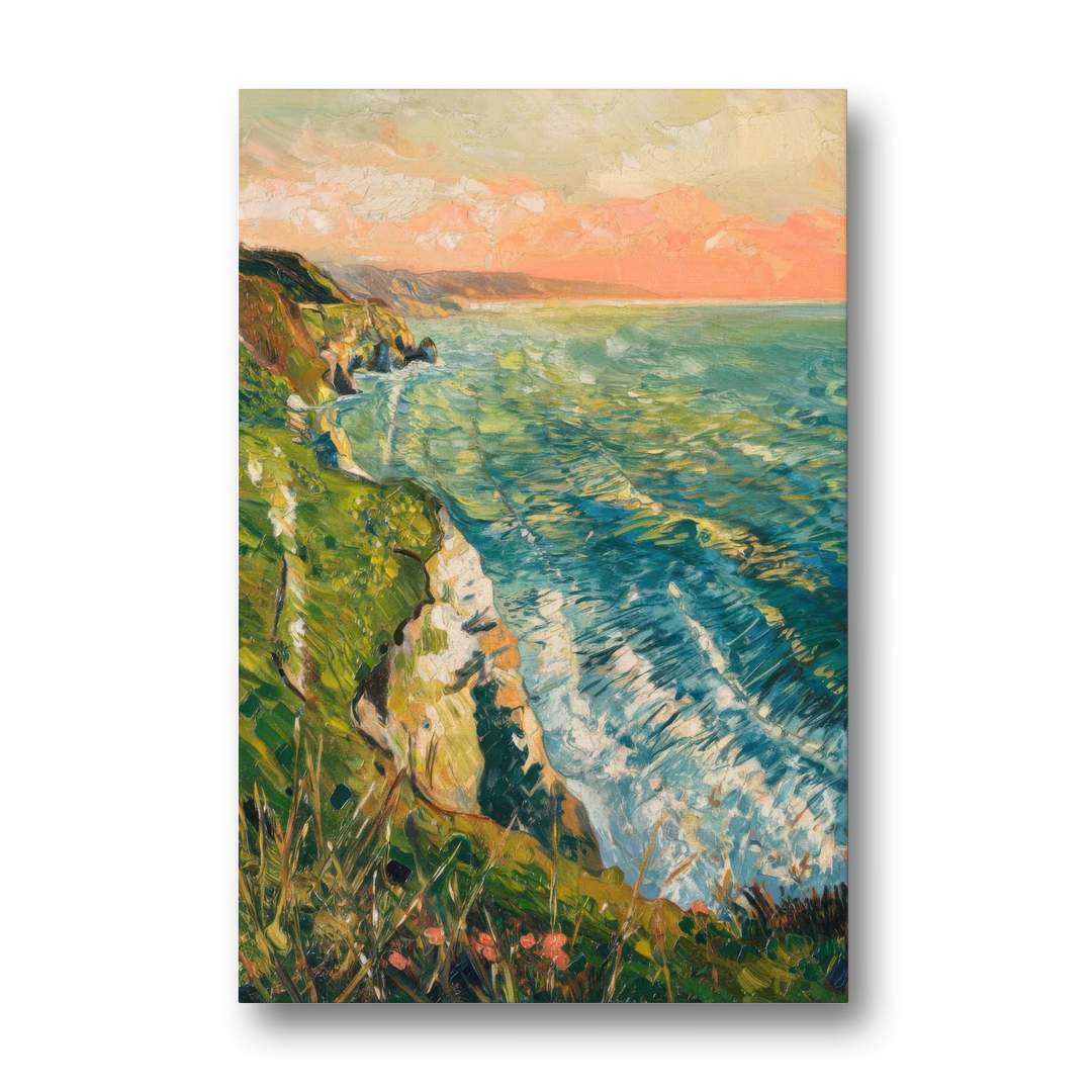 Big Sur Ocean Cliffs - Canvas Wall Art - Front