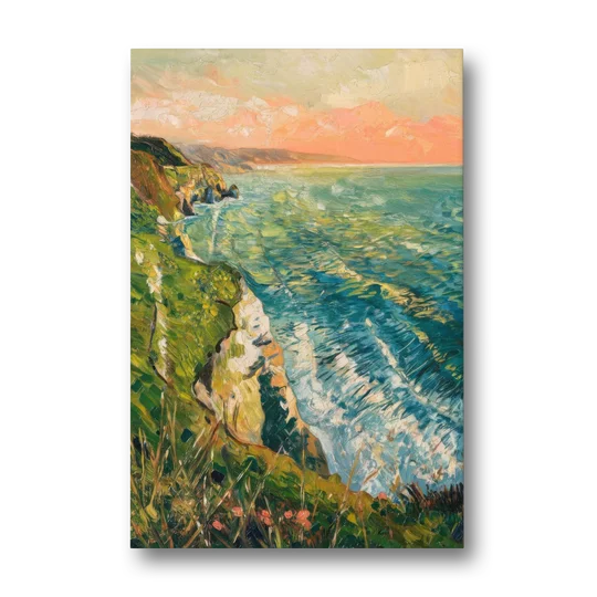 Big Sur Ocean Cliffs - Canvas Wall Art - Front