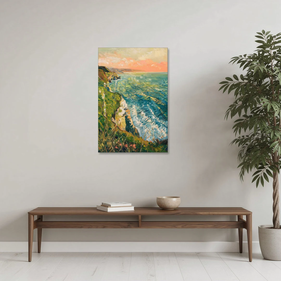 Big Sur Ocean Cliffs - Canvas Wall Art - Coffee Table - 24x36