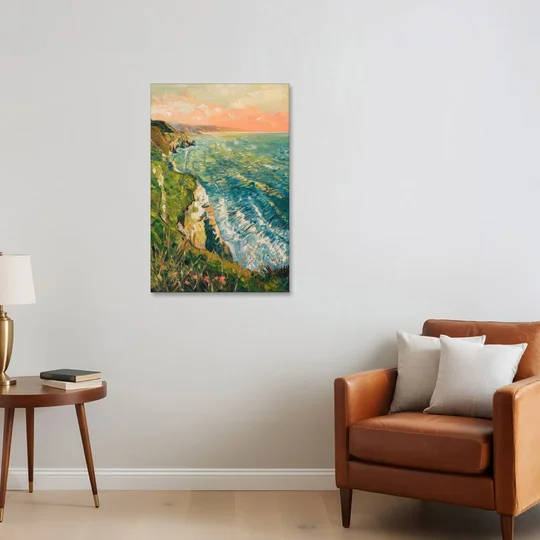 Big Sur Ocean Cliffs - Canvas Wall Art - Sofa - 24x36