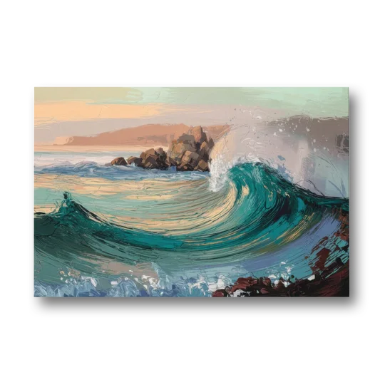 Big Sur Pacific Waves - Canvas Wall Art - Front