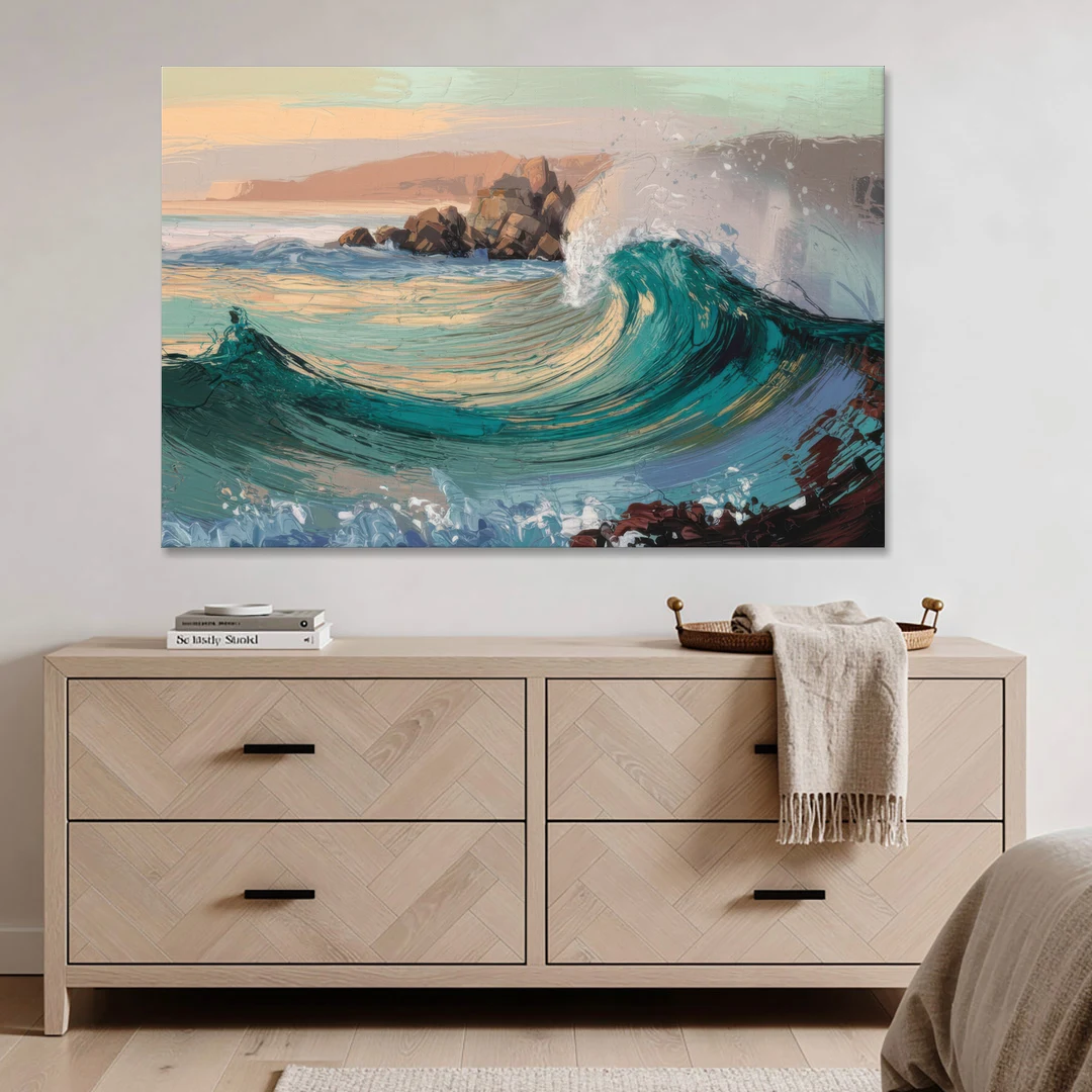 Big Sur Pacific Waves - Canvas Wall Art - Coffee Table - 60x40