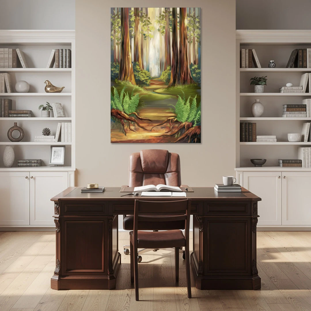 Big Sur Redwood Forest - Canvas Wall Art - Office - 40x60