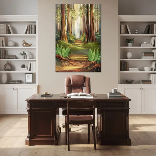 Big Sur Redwood Forest - Canvas Wall Art - Office - 40x60