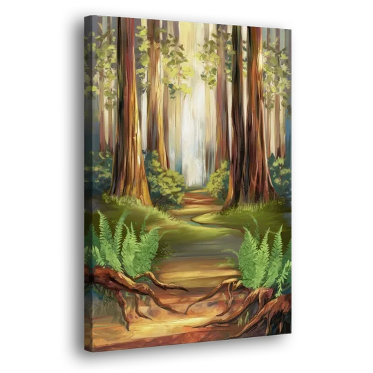 Big Sur Redwood Forest - Canvas Wall Art - Side