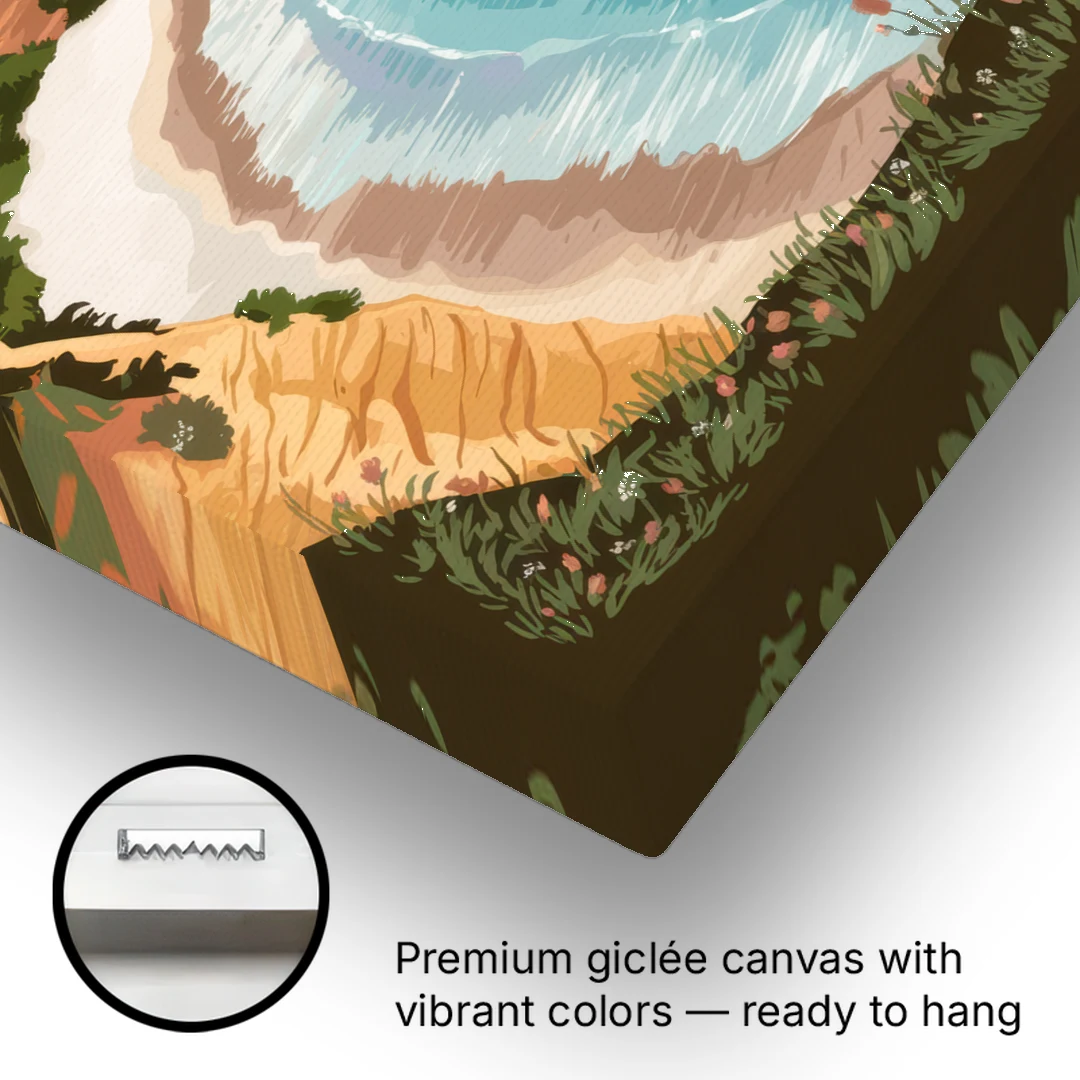 Big Sur Serene Landscape - Canvas Wall Art - Gallery Wrap Corner