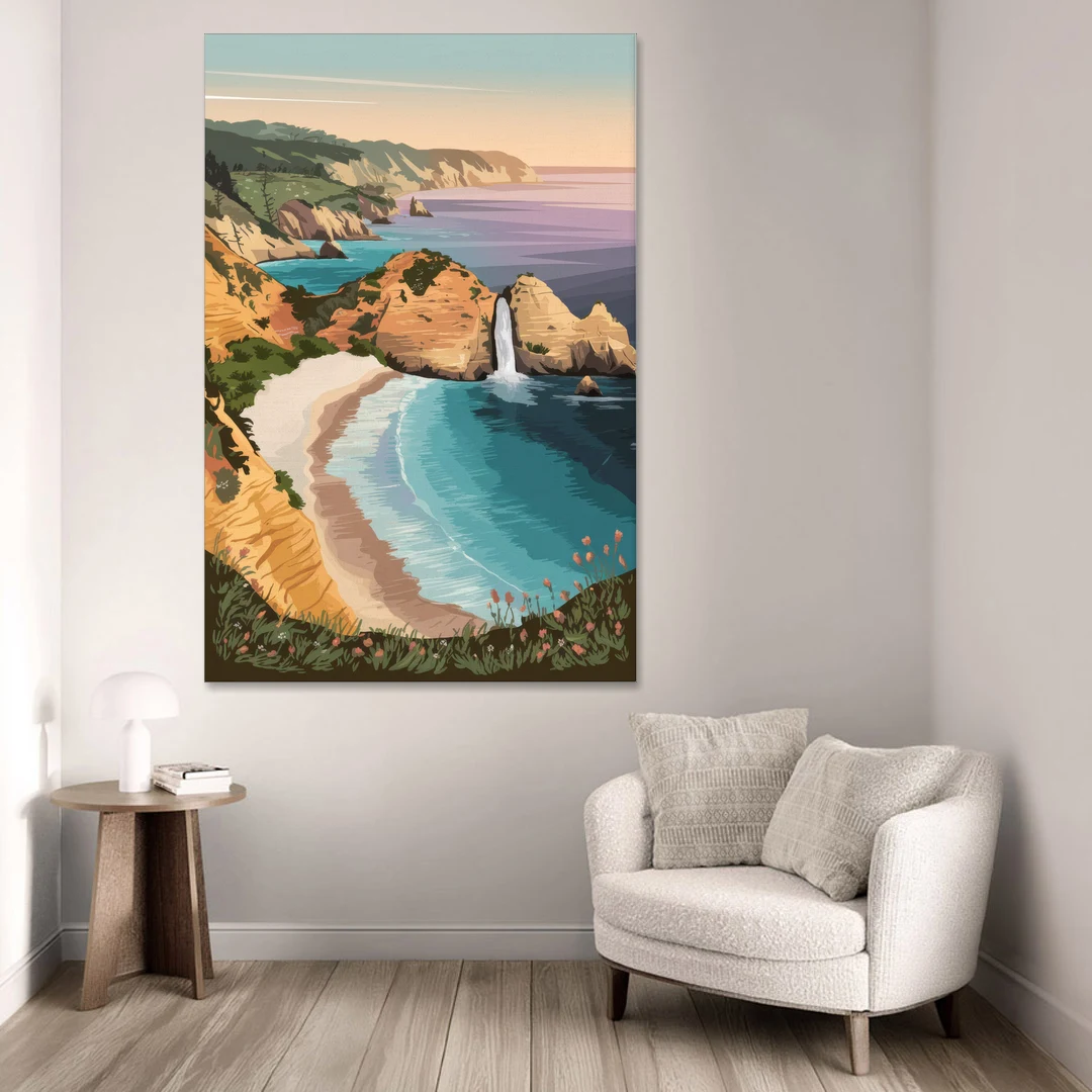 Big Sur Serene Landscape - Canvas Wall Art - Sofa - 40x60
